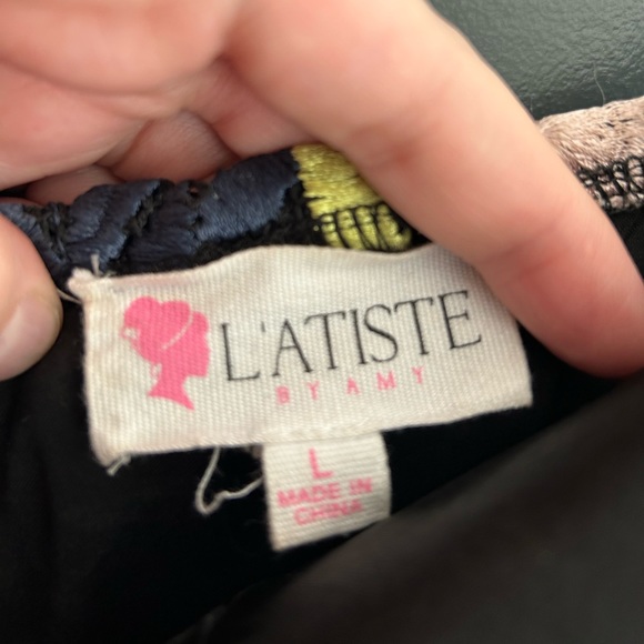 Floral lace dress & neon yellow over-the-knee boots - Picture 10 of 10